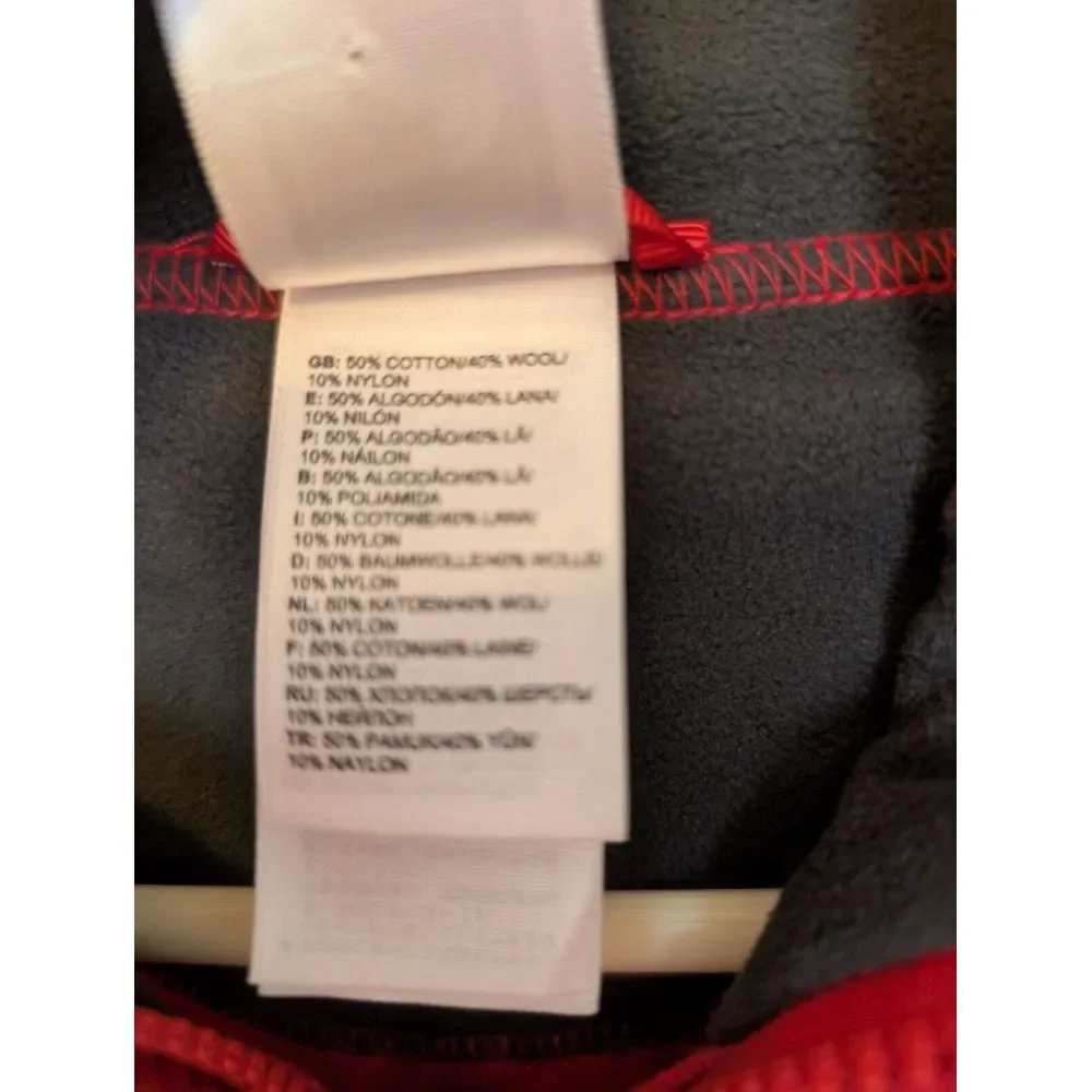 Men's The North Face Quarter‎ Zip Wool Blend Red Sweater Nice! Size large